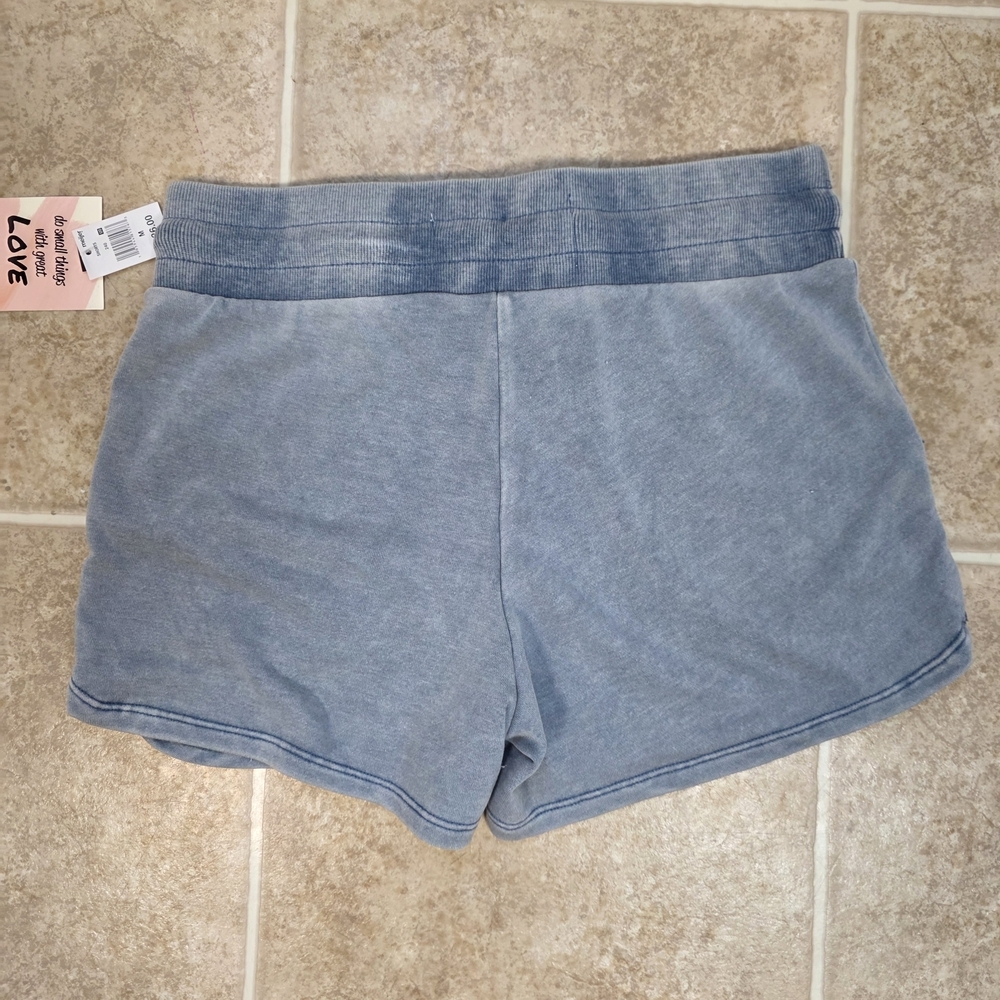 NWT Blue Ruffle Lounge Set Sweatshirt & Shorts Medium - Picture 10 of 12